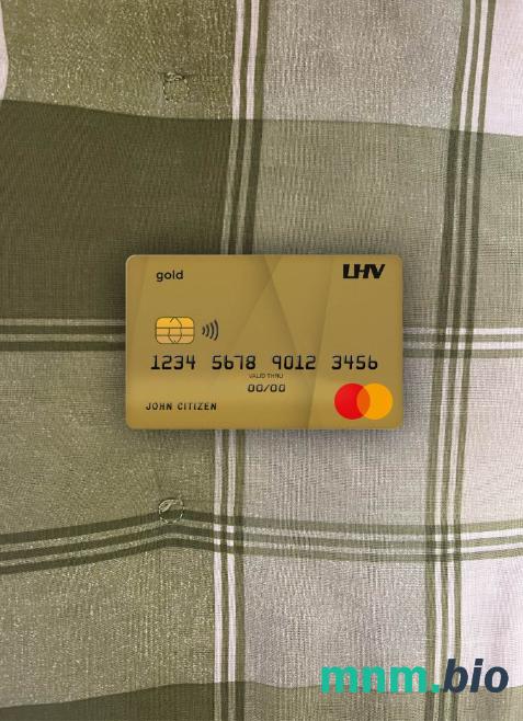 United Kingdom LHV bank mastercard gold wygląd fotograficzny skan PSD + zdjęcie